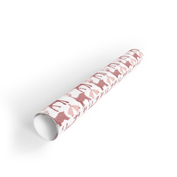 Pink Reindeer Christmas Gift Wrapping Paper - Image 7