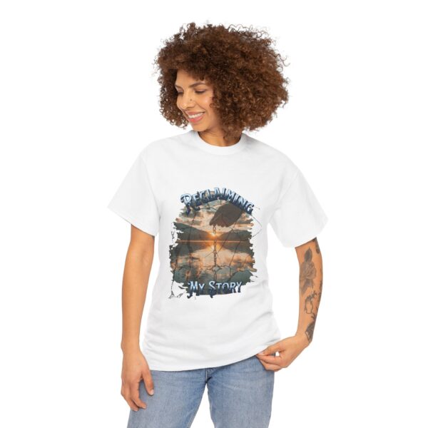 The Reclaiming My Story Unisex Tee blends comfort, durability, and purpose. Made from 100% ethically grown US cotton, this medium-weight shirt features a smooth surface for vibrant designs, a classic fit, and a scratch-free tear-away label. www.iantfinds.com