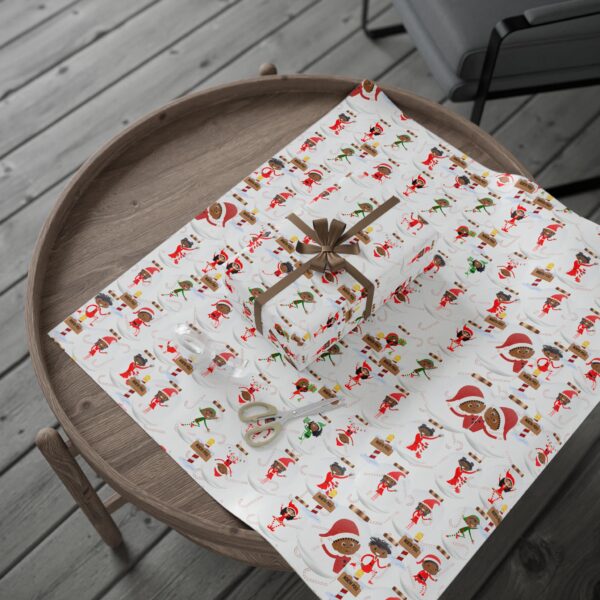 Santa's Little Helpers Christmas Gift Wrapping Paper