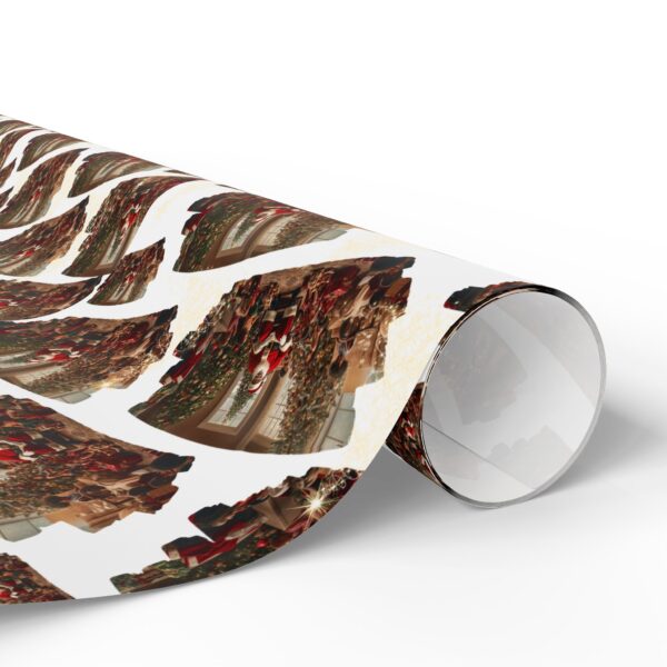 Black Santa Christmas  Livingroom Wrapping Paper - Image 7