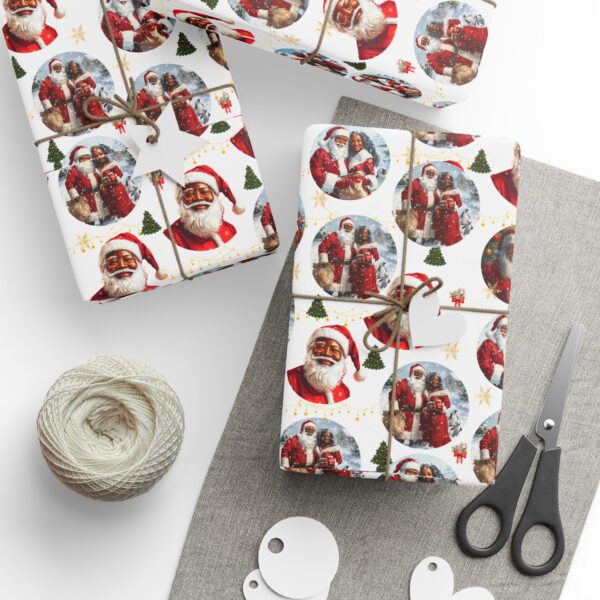 Santa Christmas with Mrs. Santa Gift Wrapping Paper - Image 8