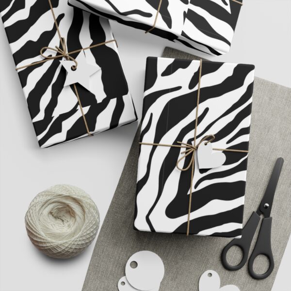 Zebra Gift Wrapping Paper Sheets, 1pc - Image 5