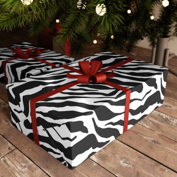 Zebra Gift Wrapping Paper Sheets, 1pc - Image 2