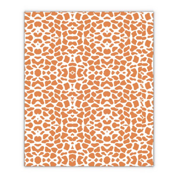 Savannah Chic Animal Print Orange White Gift Wrapping Paper - Image 3