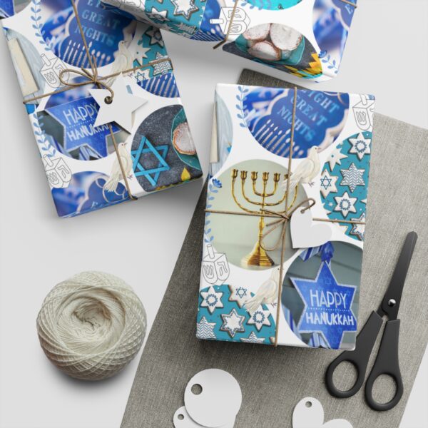 Hanukkah Gift Wrapping Paper: Elegant Patterns for the Festival of Lights - Image 5