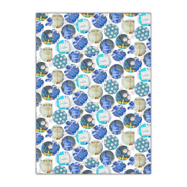 Hanukkah Gift Wrapping Paper: Elegant Patterns for the Festival of Lights - Image 2