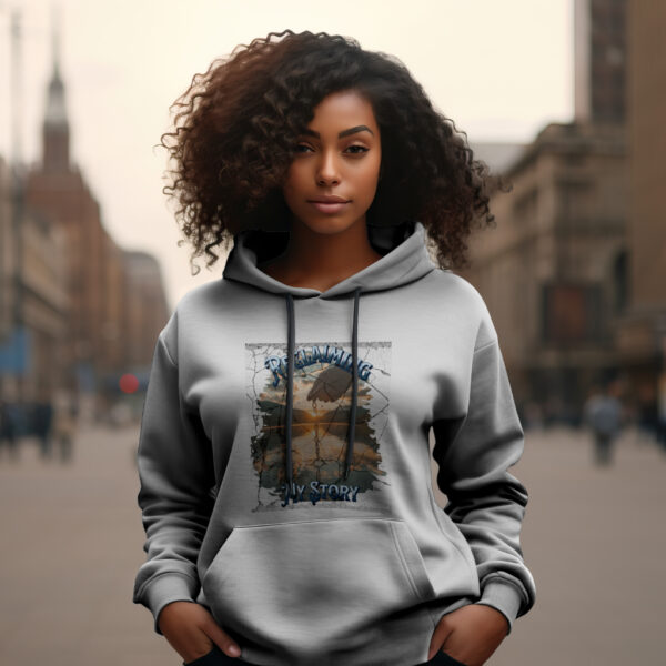 The Reclaiming My Story Unisex Hooded Sweatshirt combines cozy warmth, durable quality, and empowering style. www.iantfinds.com