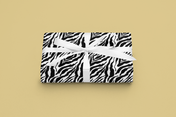 Zebra Gift Wrapping Paper Sheets, 1pc - Image 3