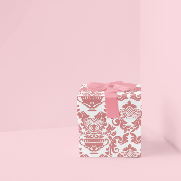 Pink gift wrapping paper, luxury wrapping paper, elegant gift wrap, premium wrapping paper, recyclable wrapping paper, satin-finish gift wrap,