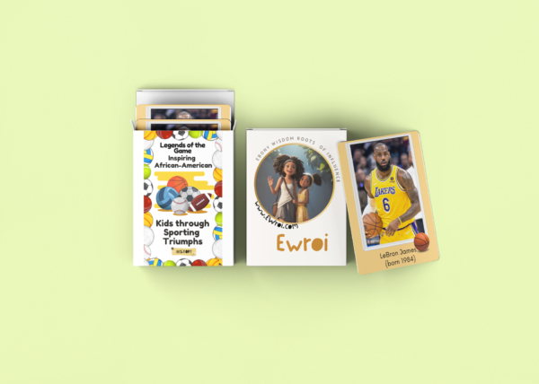 sports legends flashcards for kids, educational sports flashcards, legendary athletes for kids, Muhammad Ali flashcards, Serena Williams flashcards, Michael Jordan flashcards, sports icons for children, sports education flashcards, learning sports heroes, Black athletes in sports history